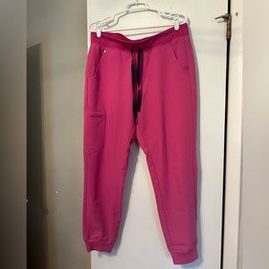 Figs Size L electric orchid high waisted Zamora jogger for sale!